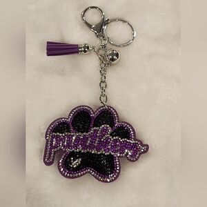 Panthers Paw Print Keychain Bag Charm